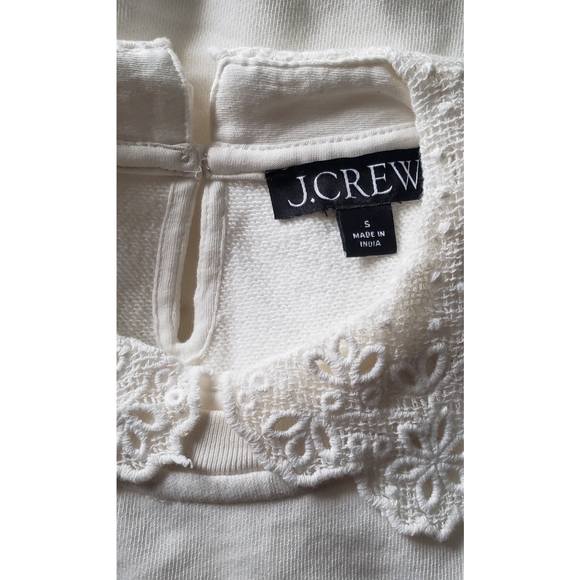 4. J.Crew Lace-collar crewneck sweatshirt - Picture 8 of 9